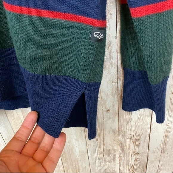 Rails Kent Rugby Stripe Cotton/Wool Blend Striped Long Sleeve Sweater Size L Men - Picture 4 of 10